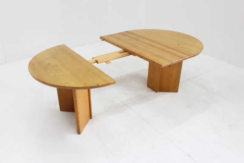 New Pamono Vintage Danish Round Extendable Dining Table in Wood, 1960s