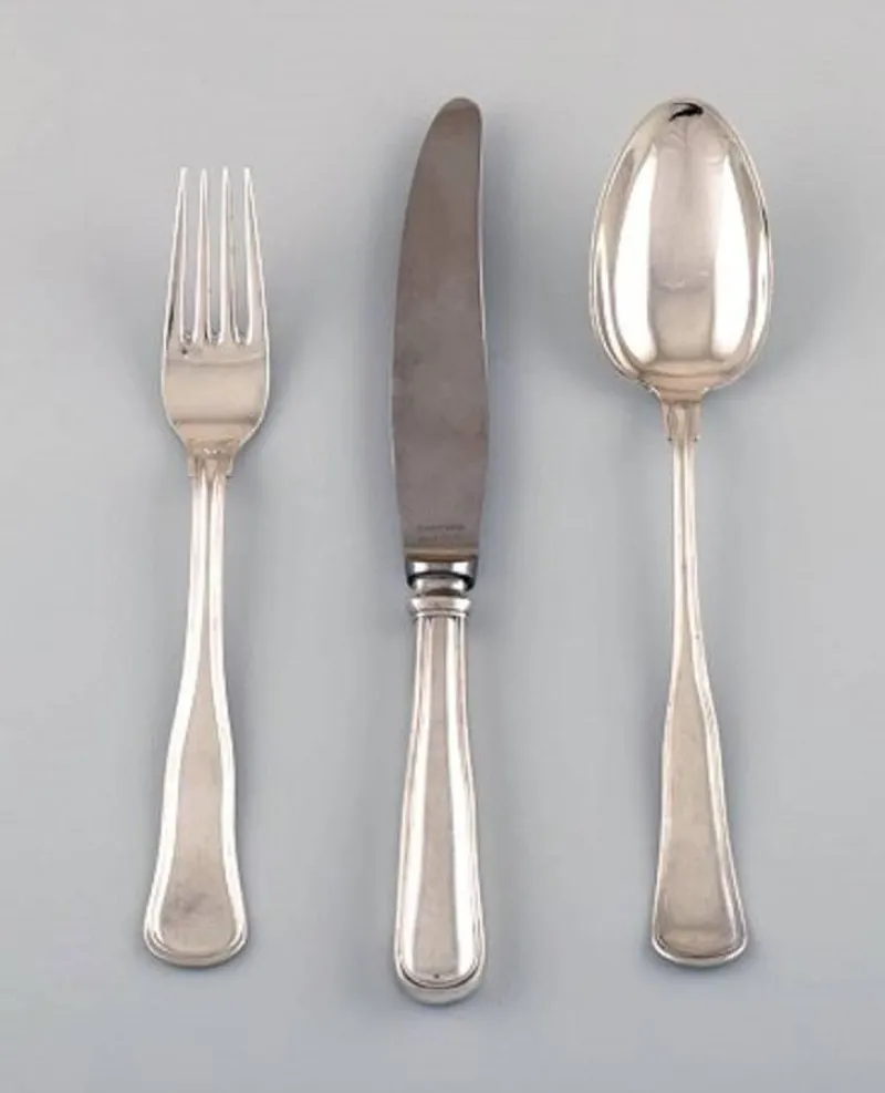 Sale Pamono Vintage Danish Silver Cutlery Set from Cohr, Set of 18