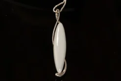 Pamono Vintage Danish Silver Necklace with Porcelain Pendant from Royal Copenhagen, 1960s><noscript><img width=