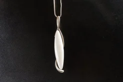 Pamono Vintage Danish Silver Necklace with Porcelain Pendant from Royal Copenhagen, 1960s><noscript><img width=