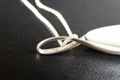 Pamono Vintage Danish Silver Necklace with Porcelain Pendant from Royal Copenhagen, 1960s><noscript><img width=
