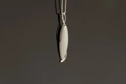 Pamono Vintage Danish Silver Necklace with Porcelain Pendant from Royal Copenhagen, 1960s><noscript><img width=