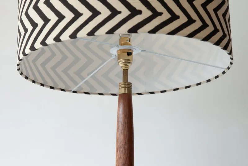 Pamono Vintage Danish Teak and Brass Floor Lamp, 1960s> Floor Lamps
