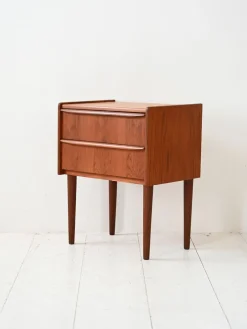Pamono Vintage Danish Teak Bedside Table, 1960s><noscript><img width=