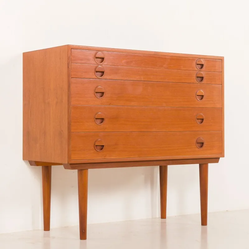 Pamono Vintage Danish Teak Chest of Drawers by Rud Thygesen and Johnny Sørensen for HG Furniture, 1960s> Dressers, Commodes & Chests