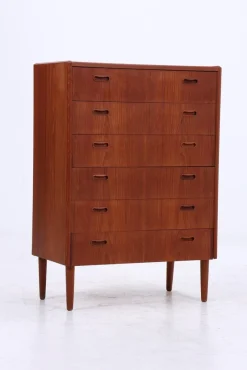 Pamono Vintage Danish Teak Chest of Drawers, 1960s> Dressers, Commodes & Chests
