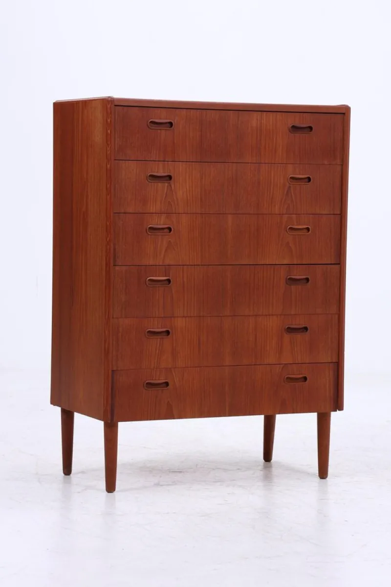 Pamono Vintage Danish Teak Chest of Drawers, 1960s> Dressers, Commodes & Chests