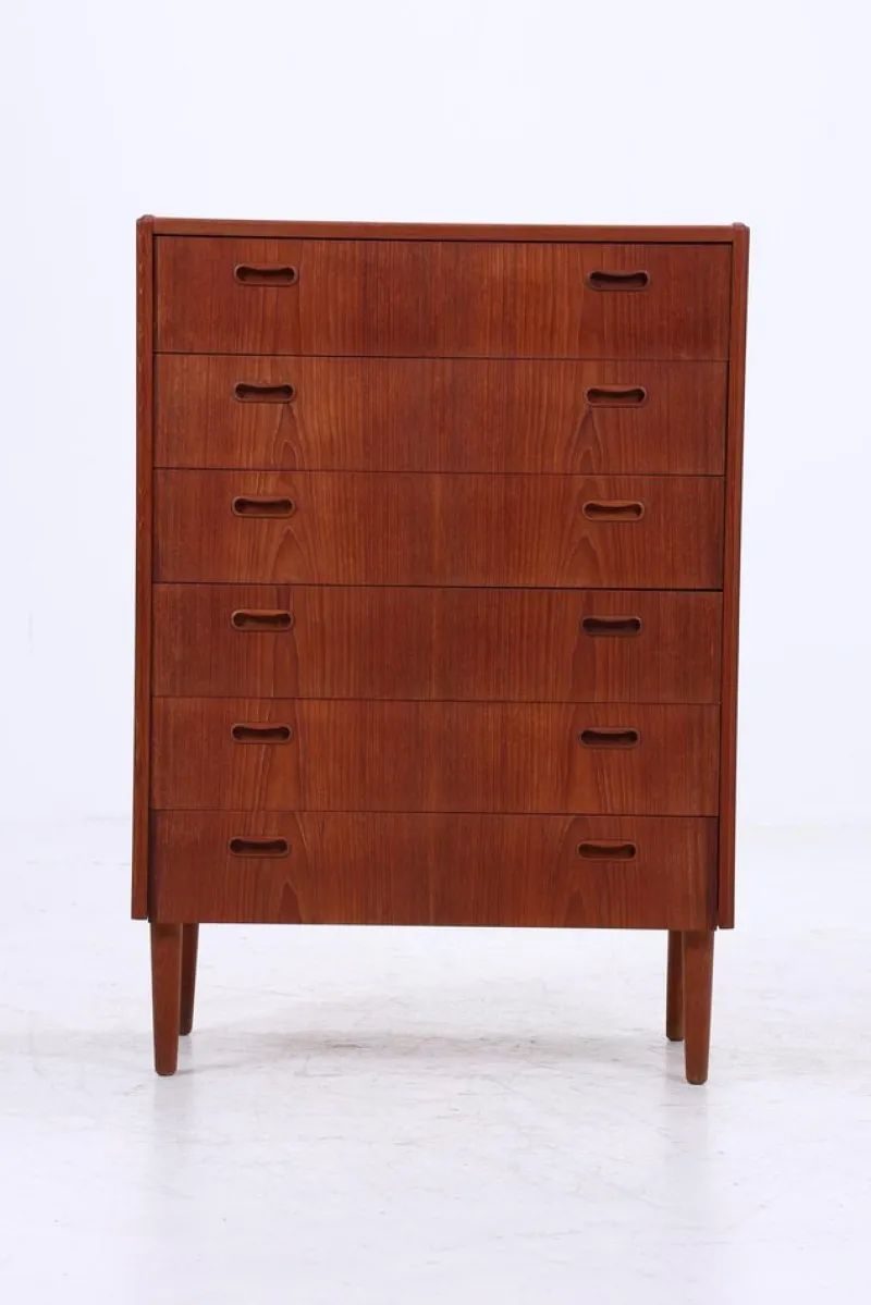 Pamono Vintage Danish Teak Chest of Drawers, 1960s> Dressers, Commodes & Chests