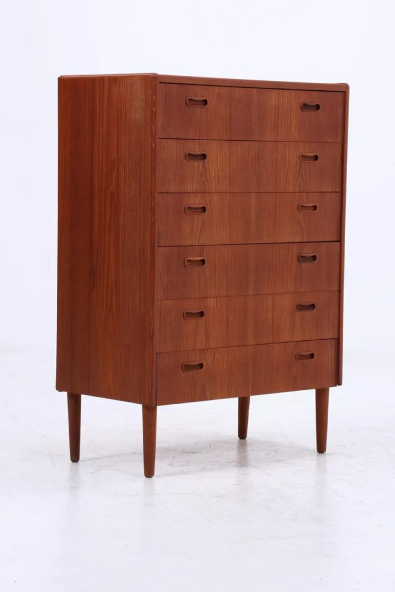 Pamono Vintage Danish Teak Chest of Drawers, 1960s> Dressers, Commodes & Chests