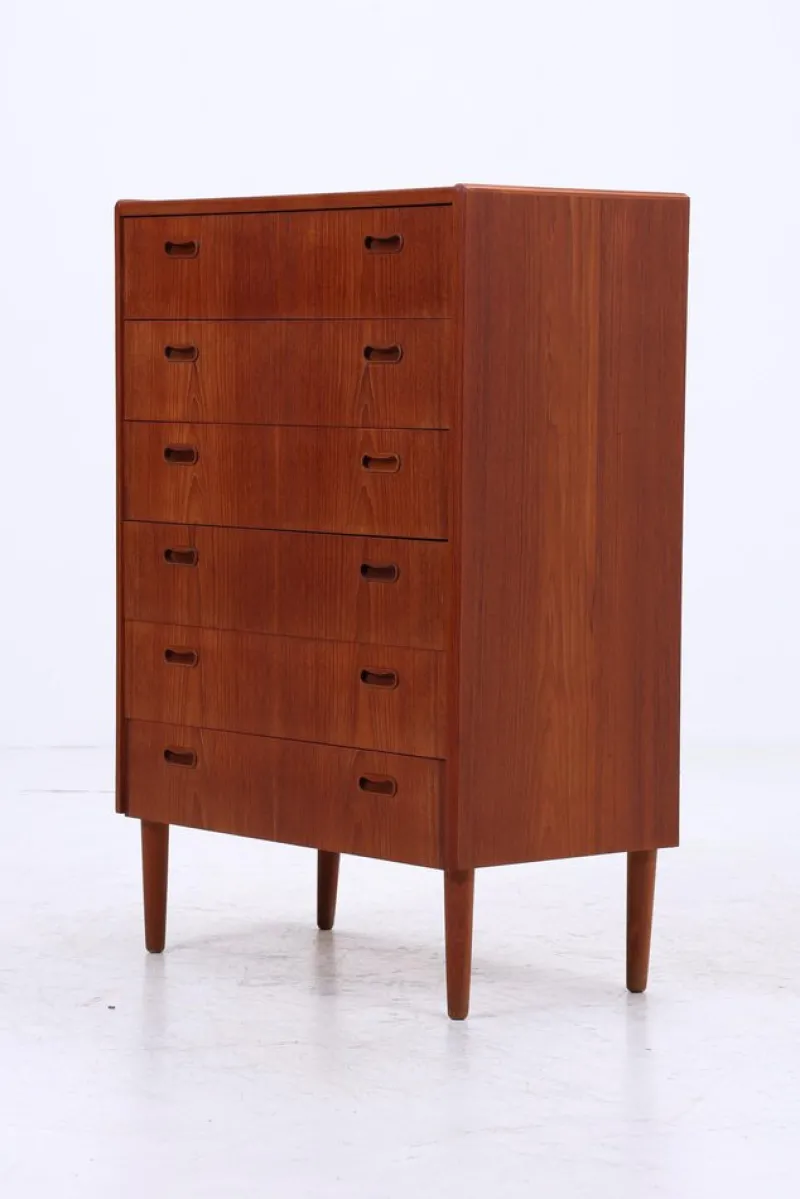 Pamono Vintage Danish Teak Chest of Drawers, 1960s> Dressers, Commodes & Chests