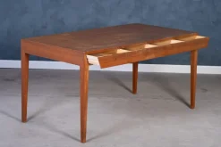 Pamono Vintage Danish Teak Desk by Severin Hansen for Haslev Møbelfabrik, 1950s><noscript><img width=