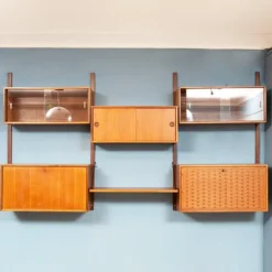 Sale Pamono Vintage Danish Three-Bay Wall System by Poul Cadovius, 1960s