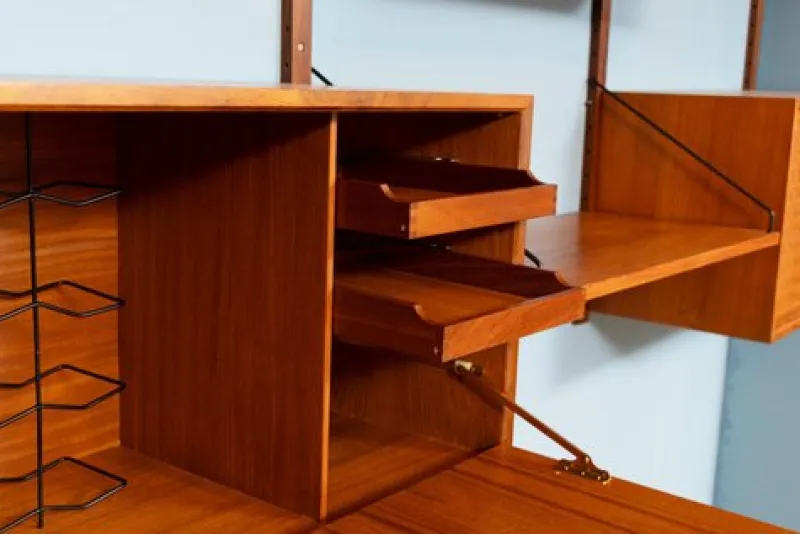 Sale Pamono Vintage Danish Three-Bay Wall System by Poul Cadovius, 1960s