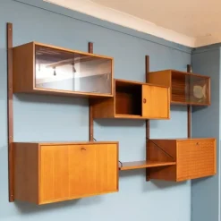 Sale Pamono Vintage Danish Three-Bay Wall System by Poul Cadovius, 1960s