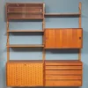 Pamono Vintage Danish Two-Bay Wall System Bookcase in Teak by Poul Cadovius> Shelves & Wall Units