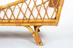 Clearance Pamono Vintage Daybed in Rattan, 1950