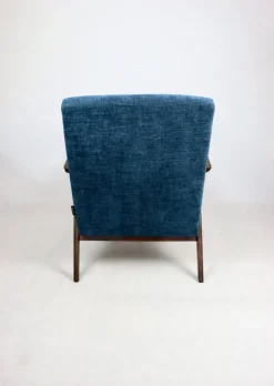 New Pamono Vintage Denim Blue Armchair, 1970s