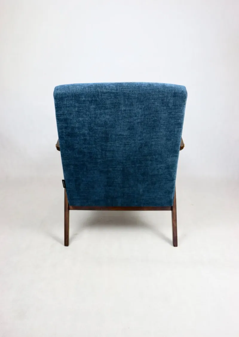New Pamono Vintage Denim Blue Armchair, 1970s