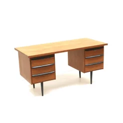 Pamono Vintage Desk with Six Drawers on Legs, 1960s> Desks