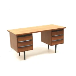 Pamono Vintage Desk with Six Drawers on Legs, 1960s><noscript><img width=