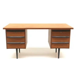 Pamono Vintage Desk with Six Drawers on Legs, 1960s><noscript><img width=