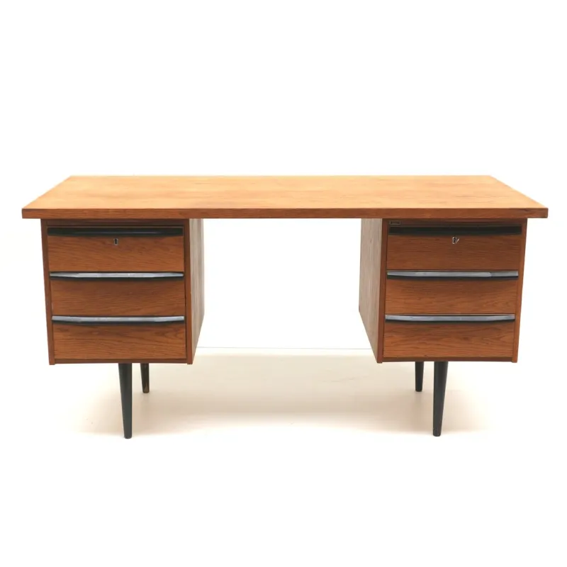 Pamono Vintage Desk with Six Drawers on Legs, 1960s> Desks