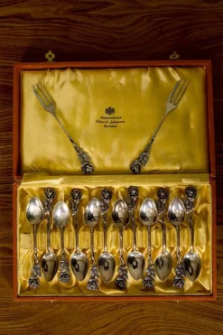 New Pamono Vintage Dessert Teaspoons in Silver, 1948, Set of 14