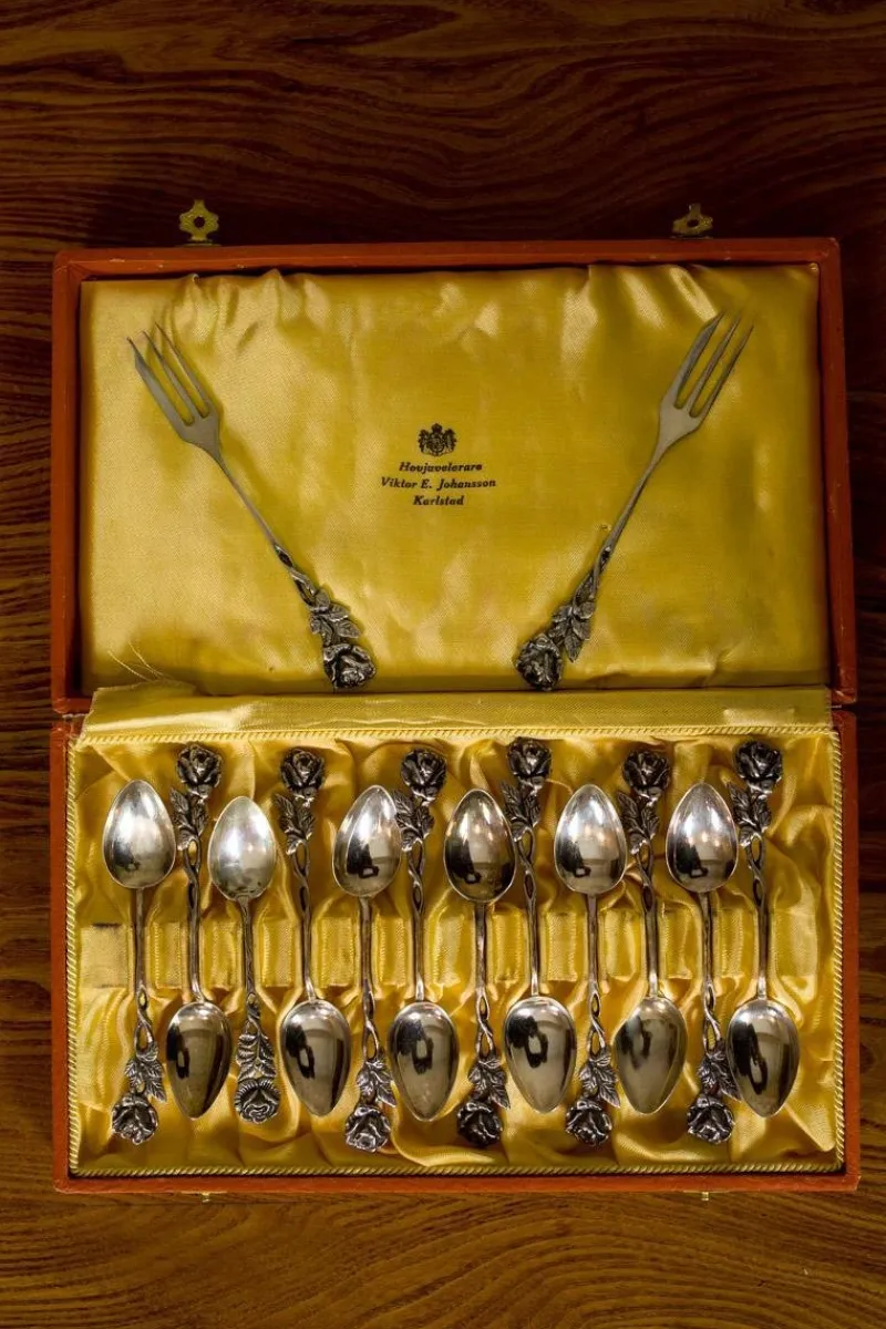 New Pamono Vintage Dessert Teaspoons in Silver, 1948, Set of 14