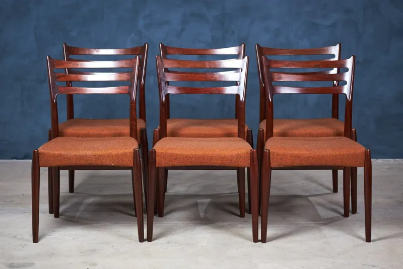 Pamono Vintage Dining Chairs by Svend Aage Madsen, 1960s, Set of 6> Side Chairs & Dining Chairs