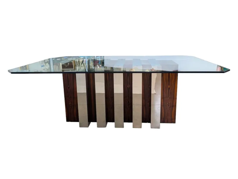 Best Pamono Vintage Dining Table in Glass, 1970s