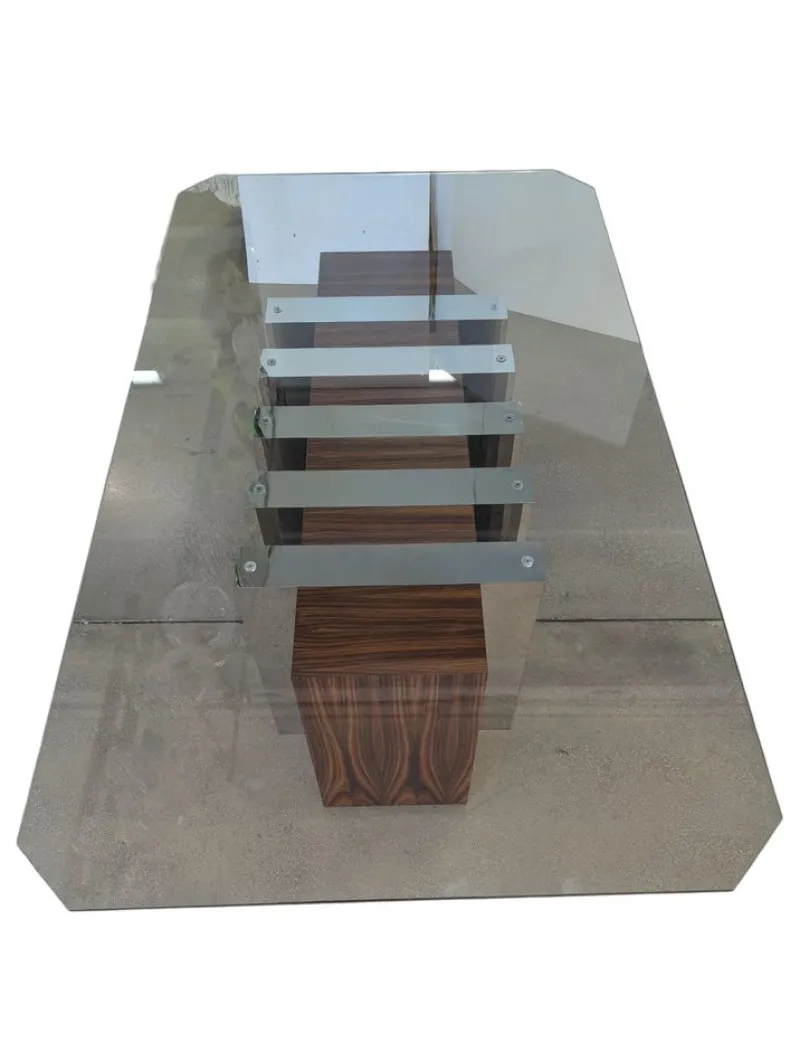 Best Pamono Vintage Dining Table in Glass, 1970s