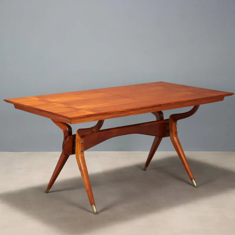 Pamono Vintage Dining Table in Mahogany Veneer, Italy, 1960s> Dining Tables & Sets