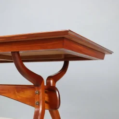 Pamono Vintage Dining Table in Mahogany Veneer, Italy, 1960s><noscript><img width=