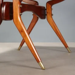 Pamono Vintage Dining Table in Mahogany Veneer, Italy, 1960s><noscript><img width=