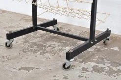 Pamono Vintage Double-Sided Magazine Rack on Wheels, 1960s><noscript><img width=