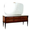 Pamono Vintage Dressing Table in Wood & Glass Top with Mirror, Italy, 1960s> Dressing Tables