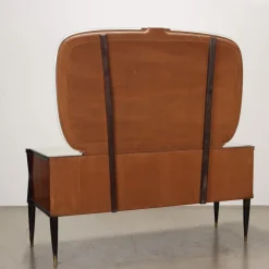 Pamono Vintage Dressing Table in Wood & Glass Top with Mirror, Italy, 1960s><noscript><img width=