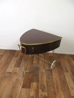 Pamono Vintage Dressing Table with Lid on Wheels, 1960s> Dressing Tables