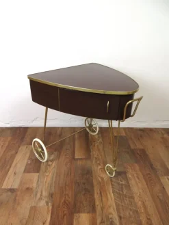Pamono Vintage Dressing Table with Lid on Wheels, 1960s><noscript><img width=