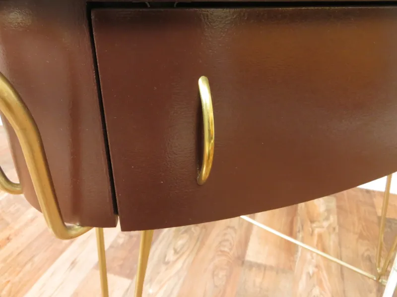 Pamono Vintage Dressing Table with Lid on Wheels, 1960s> Dressing Tables
