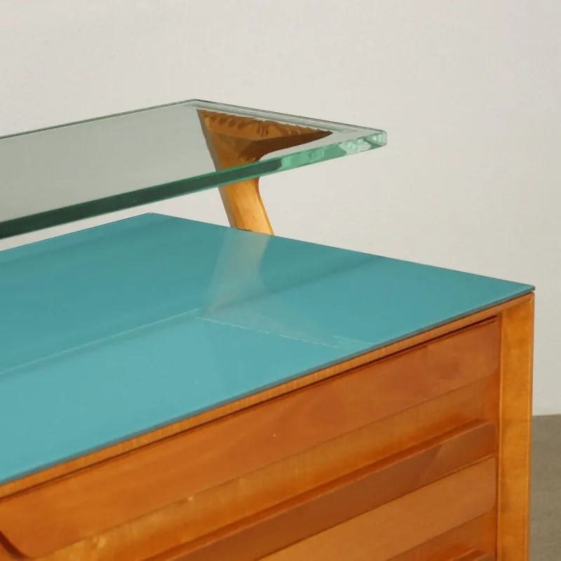 Hot Pamono Vintage Dressing with Vanity Table Maple and Glass, 1950s