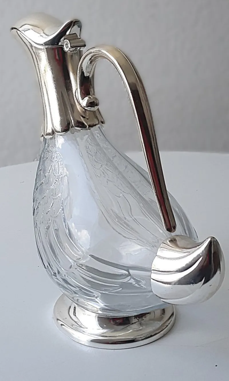 Pamono Vintage Duck Decanter in Crystal Glass, 1960s> Bottles, Carafes & Jugs