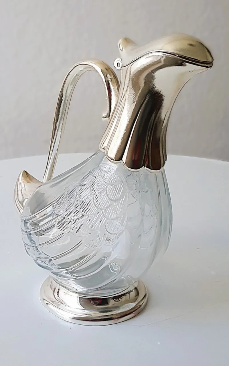Pamono Vintage Duck Decanter in Crystal Glass, 1960s> Bottles, Carafes & Jugs