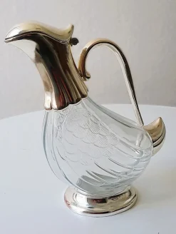 Pamono Vintage Duck Decanter in Crystal Glass, 1960s><noscript><img width=
