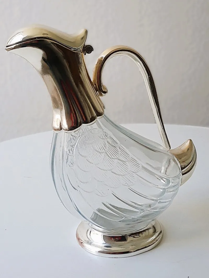 Pamono Vintage Duck Decanter in Crystal Glass, 1960s> Bottles, Carafes & Jugs
