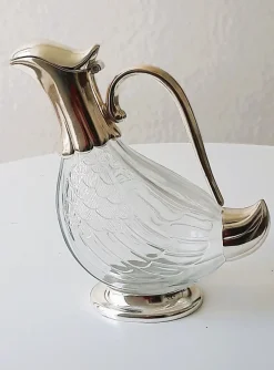 Pamono Vintage Duck Decanter in Crystal Glass, 1960s><noscript><img width=