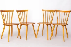 Pamono Vintage Dutch Kitchen Chairs with Beech Frames, 1960s, Set of 4><noscript><img width=