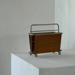 Pamono Vintage Dutch Magazine Rack, 1940s><noscript><img width=