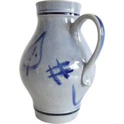 Pamono Vintage Earthenware Jug with Blue Salt Glaze/Marzi & Remi, 1960s> Bottles, Carafes & Jugs
