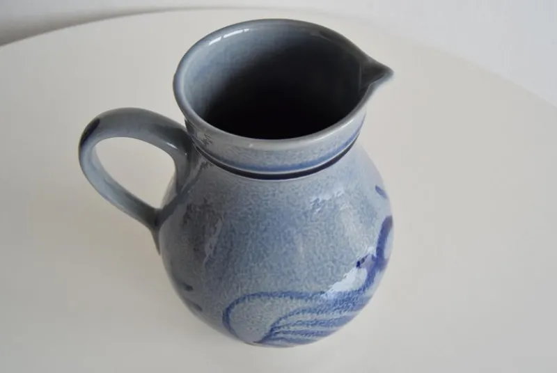 Pamono Vintage Earthenware Jug with Blue Salt Glaze/Marzi & Remi, 1960s> Bottles, Carafes & Jugs